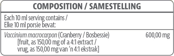Cranberry Concentrate 500ml Nutritable