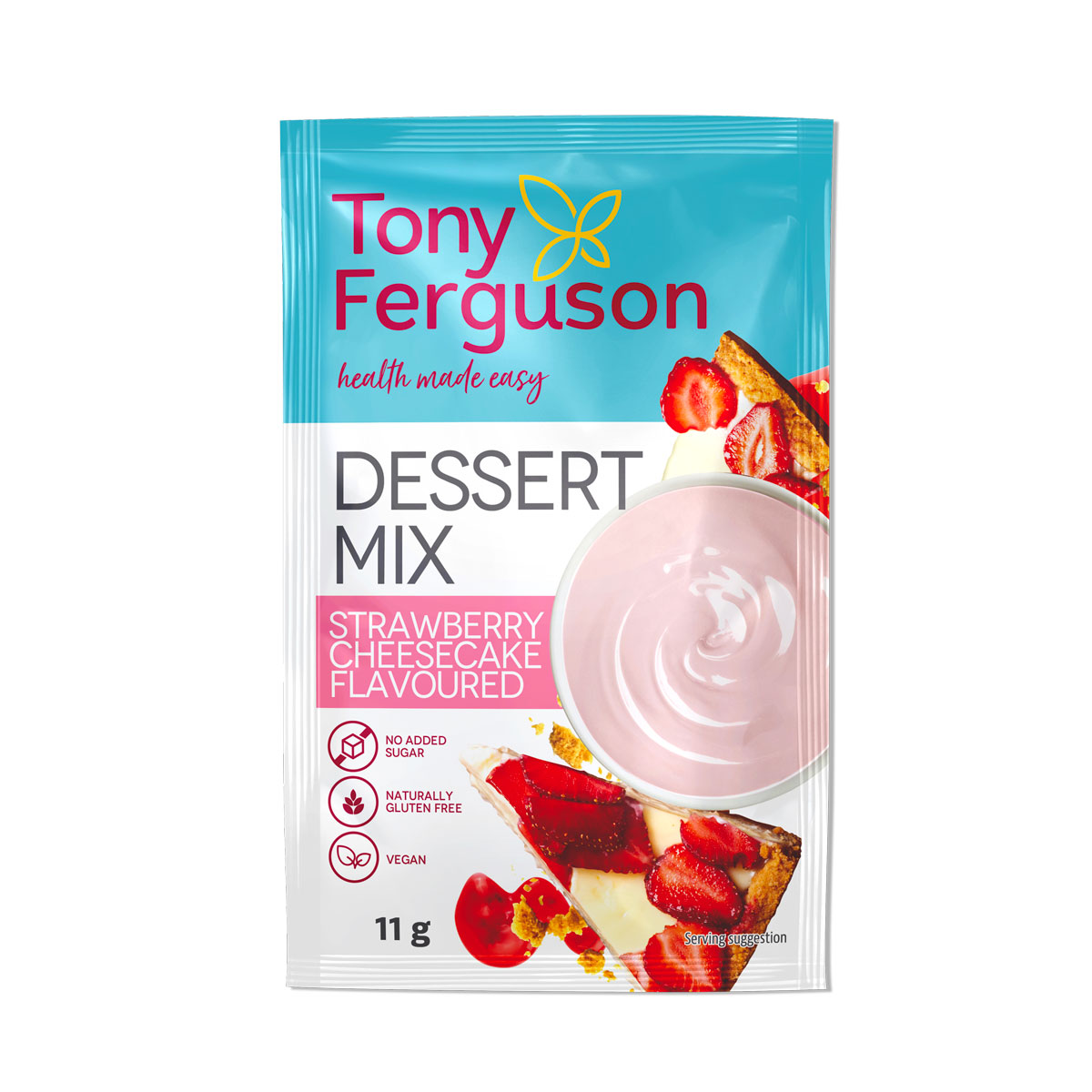 Tony Ferguson Dessert Mix Sachet Strawberry Cheesecake - 10g